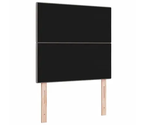 Led Gultas Galva Ar Galvas Klāju Pelēkbrūna 90 Cm Poliesters Vidaxl