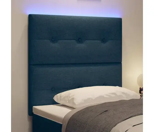 Led Gultas Galva Ar Galvas Klāju Zila 100 Cm Poliesters Vidaxl