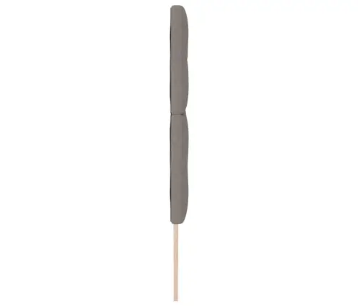 Led Gultas Galva Ar Galvas Klāju Pelēkbrūna 144 Cm Poliesters Vidaxl