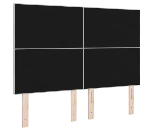 Led Gultas Galva Ar Galvas Klāju Gaiši Pelēks 144 Cm Poliesters Vidaxl