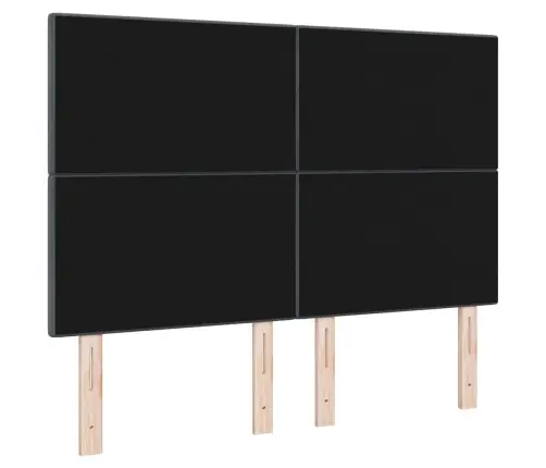 Led Gultas Galva Ar Galvas Klāju Pelēka 144 Cm Poliesters Vidaxl