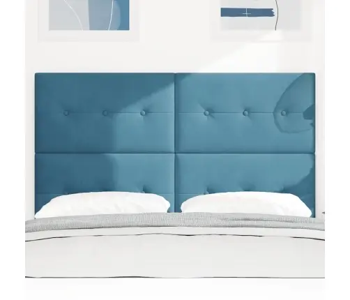 Led Gultas Galva Ar Galvas Klāju Zila 144 Cm Poliesters Vidaxl