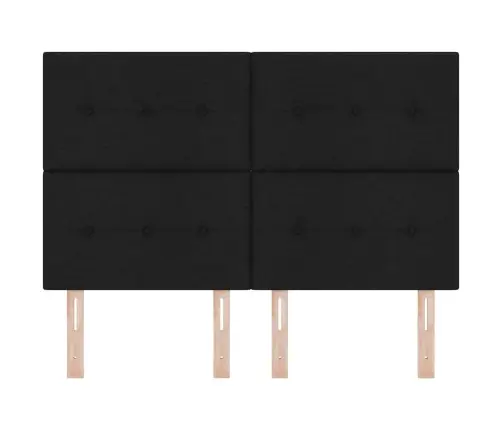 Led Gultas Galva Ar Galvas Klāju Melna 160 Cm Poliesters Vidaxl