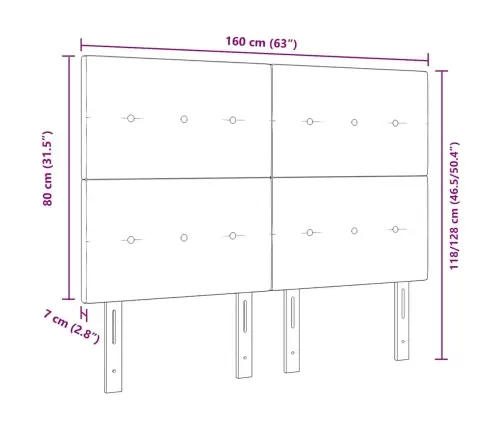 Led Gultas Galva Ar Galvas Klāju Krēmkrāsa 160 Cm Poliesters Vidaxl
