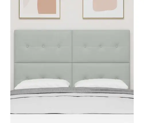 Galvgalis Ar Led Sloksnes Lukturiem Gaiši Pelēks 80 Cm Samts Vidaxl