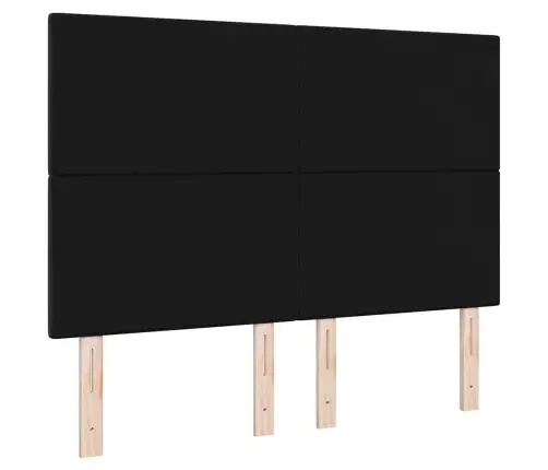 Led Gultas Galva Ar Galvas Klāju Melna 160 Cm Poliesters Vidaxl