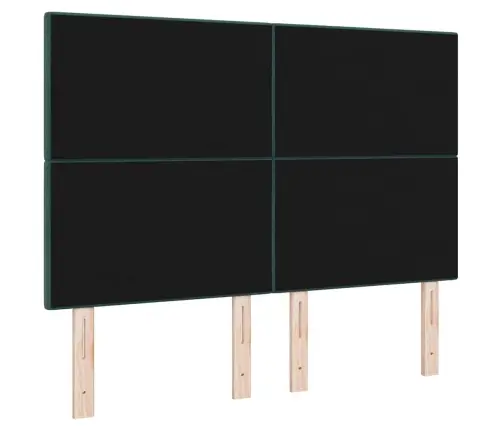 Led Gultas Galva Ar Galvas Klāju Zaļa 160 Cm Poliesters Vidaxl