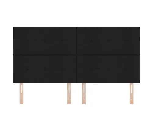 Led Gultas Galva Ar Galvas Klāju Melna 180 Cm Poliesters Vidaxl