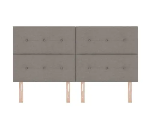 Led Gultas Galva Ar Galvas Klāju Pelēkbrūna 180 Cm Poliesters Vidaxl