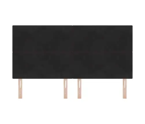 Led Gultas Galva Ar Galvas Klāju Melna 180 Cm Poliesters Vidaxl