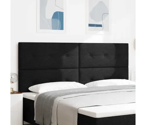 Led Galvas Balsts Melnā Krāsā 100 Cm Audums Vidaxl