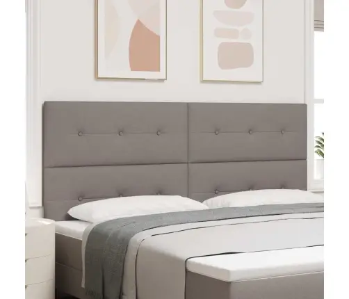 Led Gultas Galva Ar Galvas Klāju Pelēkbrūna 200 Cm Poliesters Vidaxl