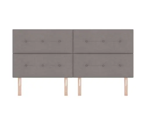 Led Gultas Galva Ar Galvas Klāju Pelēkbrūna 200 Cm Poliesters Vidaxl