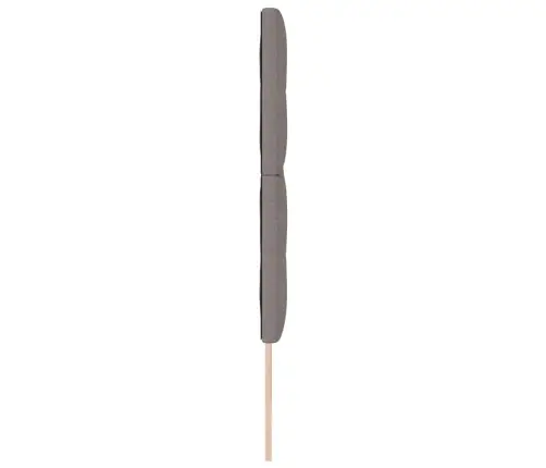 Led Gultas Galva Ar Galvas Klāju Pelēkbrūna 200 Cm Poliesters Vidaxl