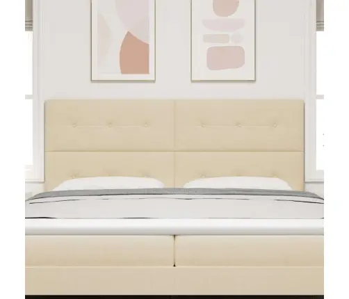 Led Gultas Galva Ar Galvas Klāju Krēmkrāsa 200 Cm Poliesters Vidaxl