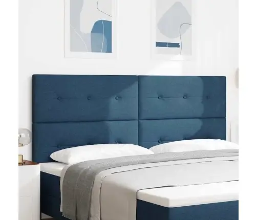 Led Gultas Galva Ar Galvas Klāju Zila 200 Cm Poliesters Vidaxl