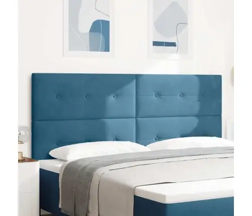 Led Gultas Galva Ar Galvas Klāju Zila 200 Cm Poliesters Vidaxl