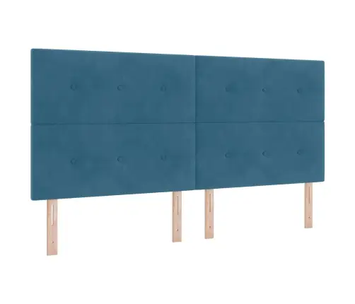 Led Gultas Galva Ar Galvas Klāju Zila 200 Cm Poliesters Vidaxl