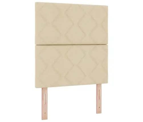 Galvgalis Ar Led Sloksnes Lukturiem Krēmkrāsa 80 Cm Audums Vidaxl