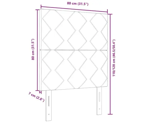 Galvgalis Ar Led Sloksnes Lukturiem Zila 80 Cm Audums Vidaxl