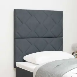 Led Gultas Galva Tumši Pelēks 80 Cm Samts Vidaxl