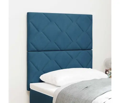 Led Gultas Galva Tumši Zils 80 Cm Mākslīgā Āda Vidaxl