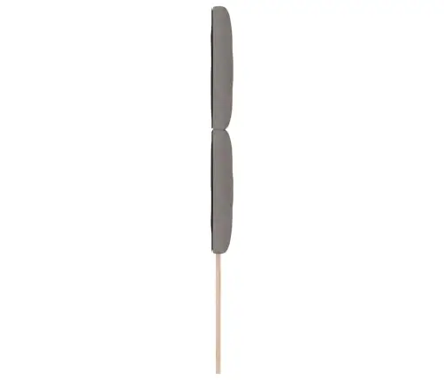 Galvgalis Ar Led Sloksnes Lukturiem Pelēkbrūna 90 Cm Audums Vidaxl