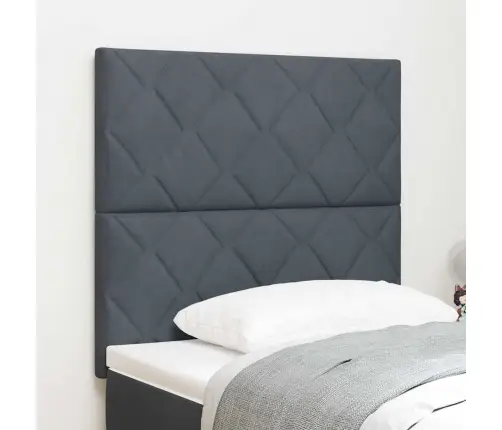 Led Gultas Galva Tumši Pelēks 90 Cm Mākslīgā Āda Vidaxl