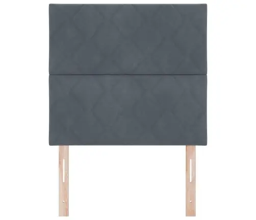 Led Gultas Galva Tumši Pelēks 90 Cm Mākslīgā Āda Vidaxl