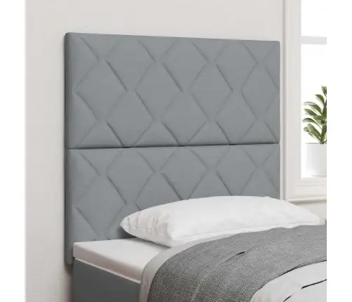 Led Gultas Galva Dimanta Bloku Dizains Gaiši Pelēks 100 Cm Audums Vidaxl