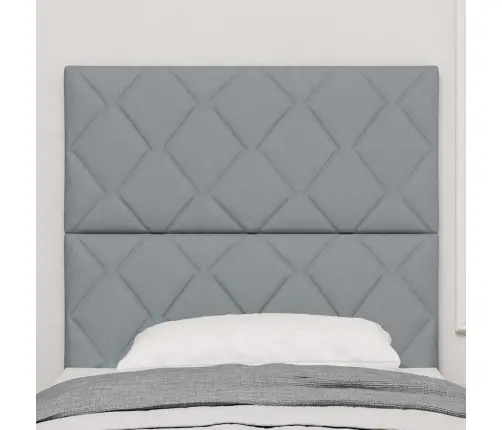 Led Gultas Galva Dimanta Bloku Dizains Gaiši Pelēks 100 Cm Audums Vidaxl