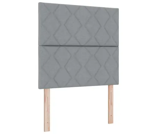 Led Gultas Galva Dimanta Bloku Dizains Gaiši Pelēks 100 Cm Audums Vidaxl