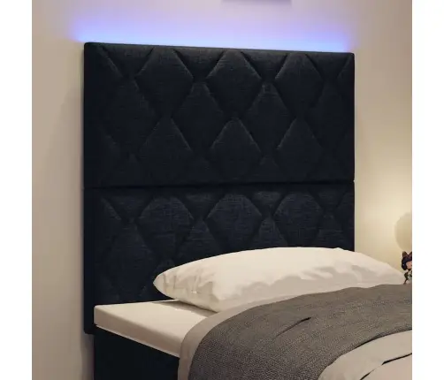 Led Galvas Balsts Dimanta Bloku Dizains Melns 100 Cm Audums Vidaxl