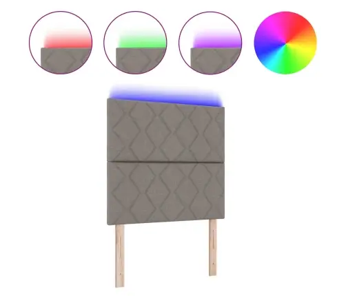 Peats Led -Ribatuledega Peaga Pruunikashall 100 Cm Kangas