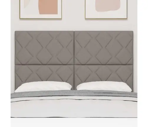 Galvūgalis Su Led Juostelių Žibintais Taupe 144 Cm Audinys