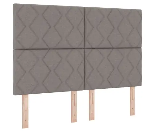 Galvūgalis Su Led Juostelių Žibintais Taupe 144 Cm Audinys
