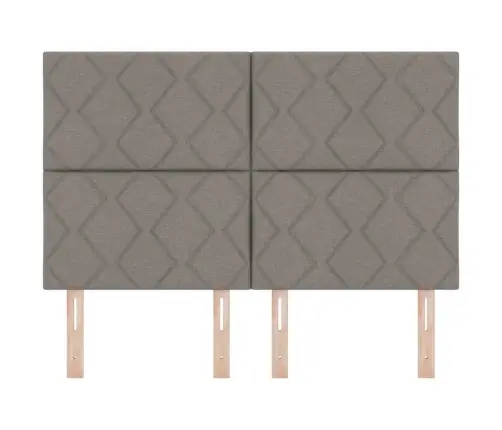 Galvūgalis Su Led Juostelių Žibintais Taupe 144 Cm Audinys