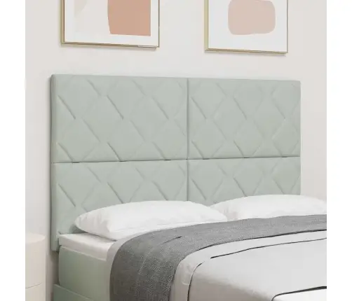 Led Galvūgalis Su Galvūgalio Šviesiai Pilka 144 Cm Dirbtinė Oda