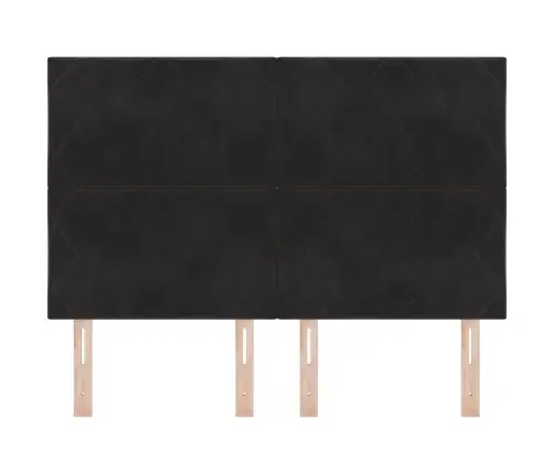 Led Gultas Galva Melna 144 Cm Mākslīgā Āda Vidaxl