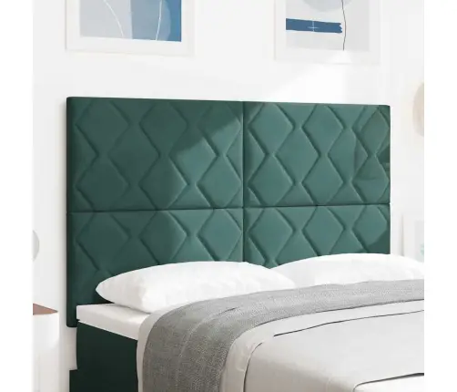 Led Gultas Galva Tumši Zaļš 144 Cm Mākslīgā Āda Vidaxl