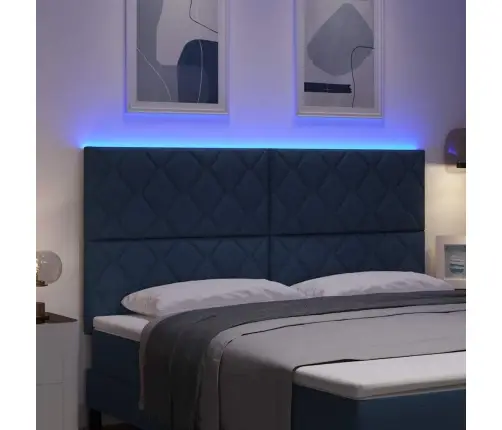Led Gultas Galva Dimanta Bloku Dizains Zila 180 Cm Audums Vidaxl