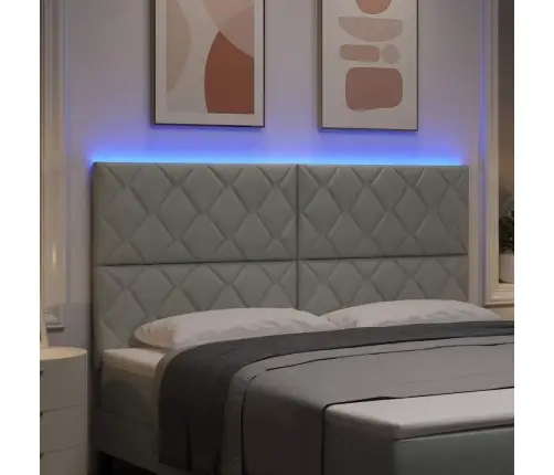 Led Gultas Galva Gaiši Pelēks 180 Cm Mākslīgā Āda Vidaxl