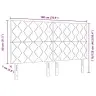 Led Peaplaat Led -Ribatuledega Peaga Tumesinine 180 Cm Samet