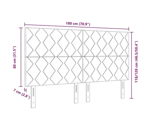 Led Gultas Galva Rozā 180 Cm Mākslīgā Āda Vidaxl