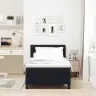 Kontinentālā Gulta Ar Matraci Melna 80 X 200 Cm Audums Vidaxl
