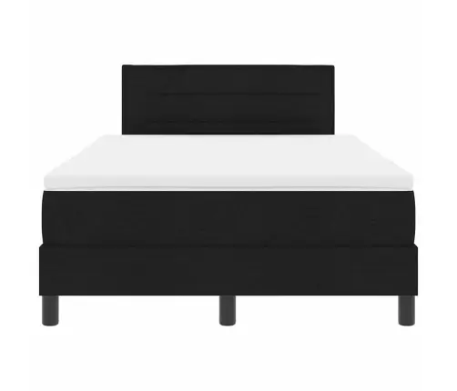 Gultas Rāmis Ar Matraci Melns 120X190 Cm Audums Vidaxl