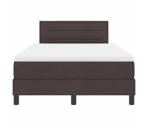Kastes Atsperu Gulta Ar Matraci Tumši Brūns 120X190 Cm Audums Vidaxl