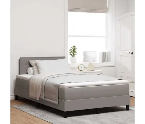 Kaste Spring Gulta Ar Matraci Taupe 120X190 Cm Audums Vidaxl