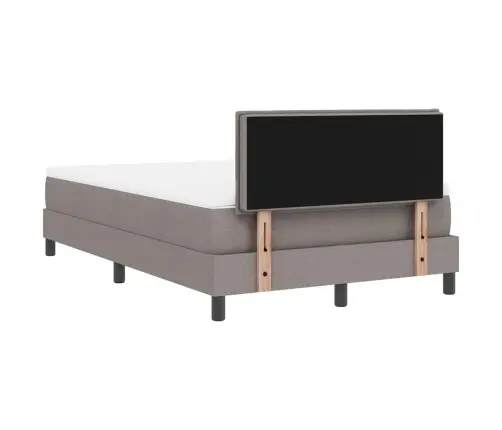 Kaste Spring Gulta Ar Matraci Taupe 120X190 Cm Audums Vidaxl