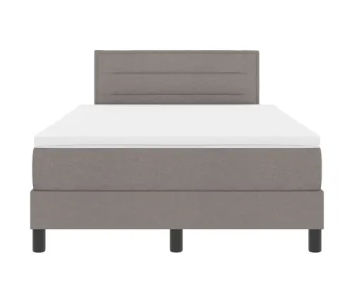 Kaste Spring Gulta Ar Matraci Taupe 120X190 Cm Audums Vidaxl